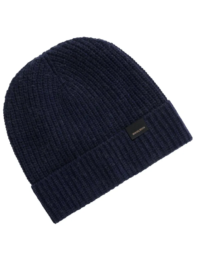 Woolrich Strickmütze aus einem Wollgemisch in Marine