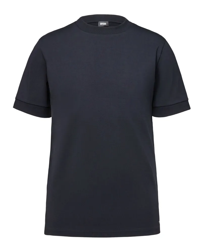 Drykorn Unifarbenes Stretch-T-Shirt in Marine