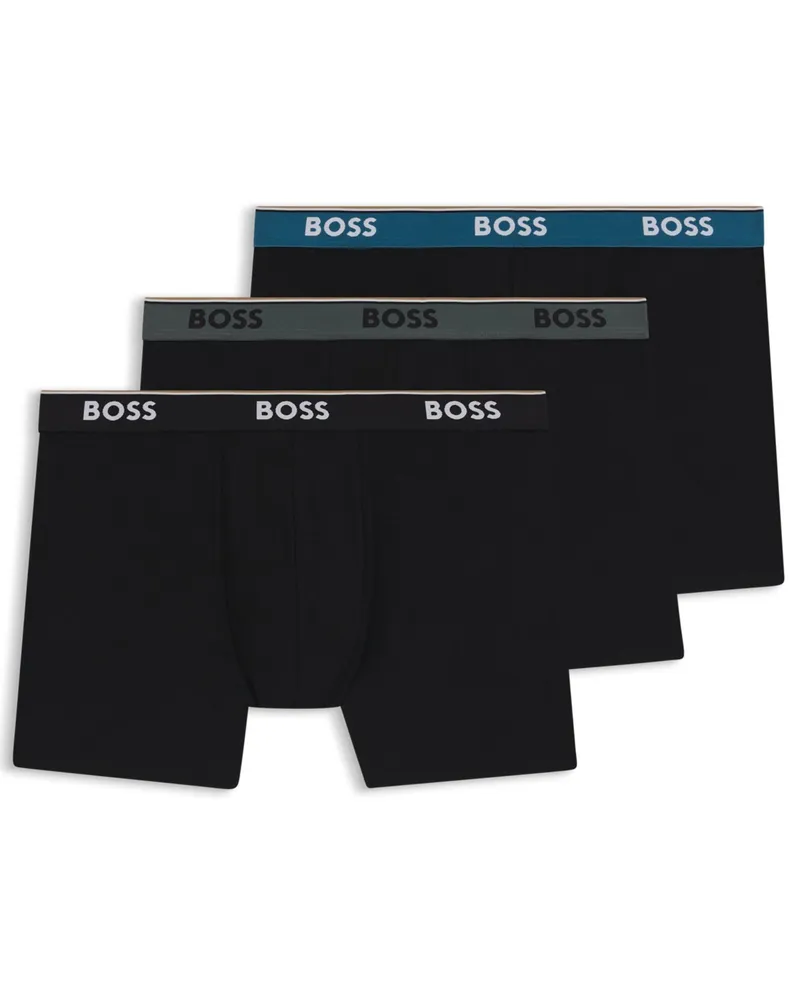 HUGO BOSS 3er-Pack Boxer-Trunks mit Stretchanteil in Schwarz