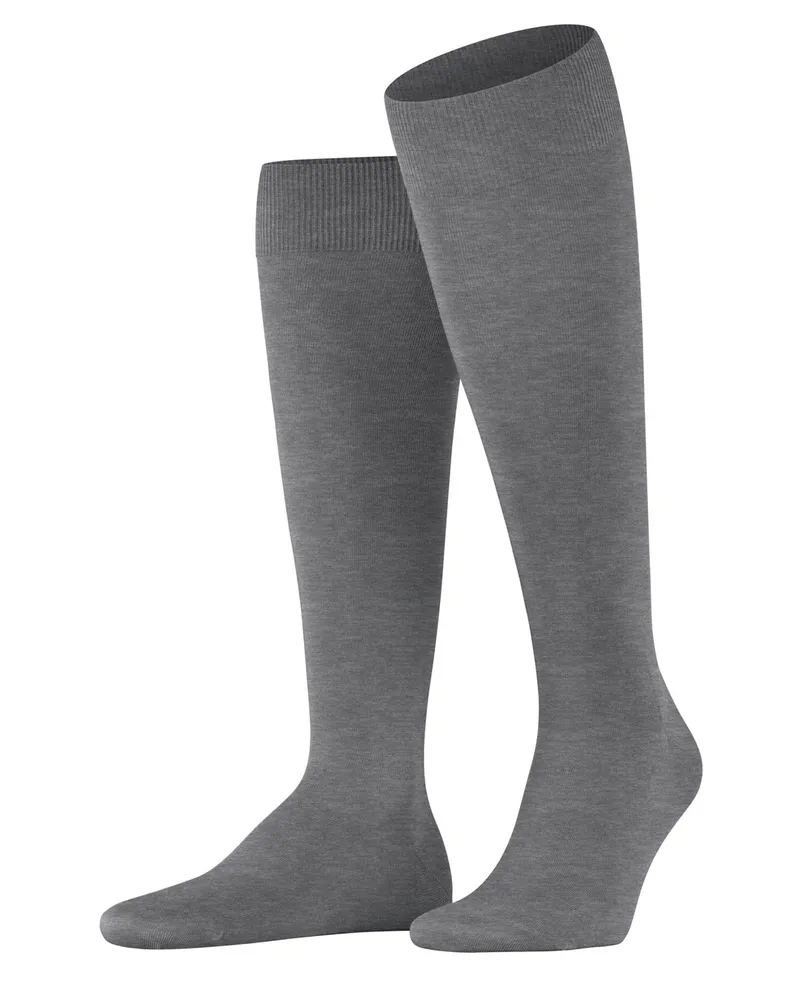 Falke Kniestrümpfe ClimaWool mit Lyocell und Stretch in Grau