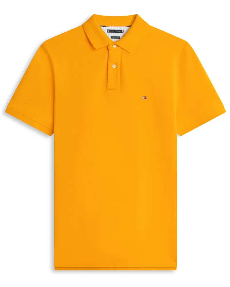 Tommy Hilfiger Piqué-Poloshirt Regular Fit 1985 mit kleiner Logo-Stickerei in Orange