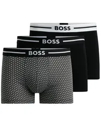 HUGO BOSS 3er Pack Boxer-Trunks mit Label-Bund Schwarz