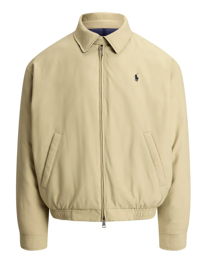 Ralph Lauren Leichte Winbreaker-Jacke mit Pony-Stickerei in Khaki