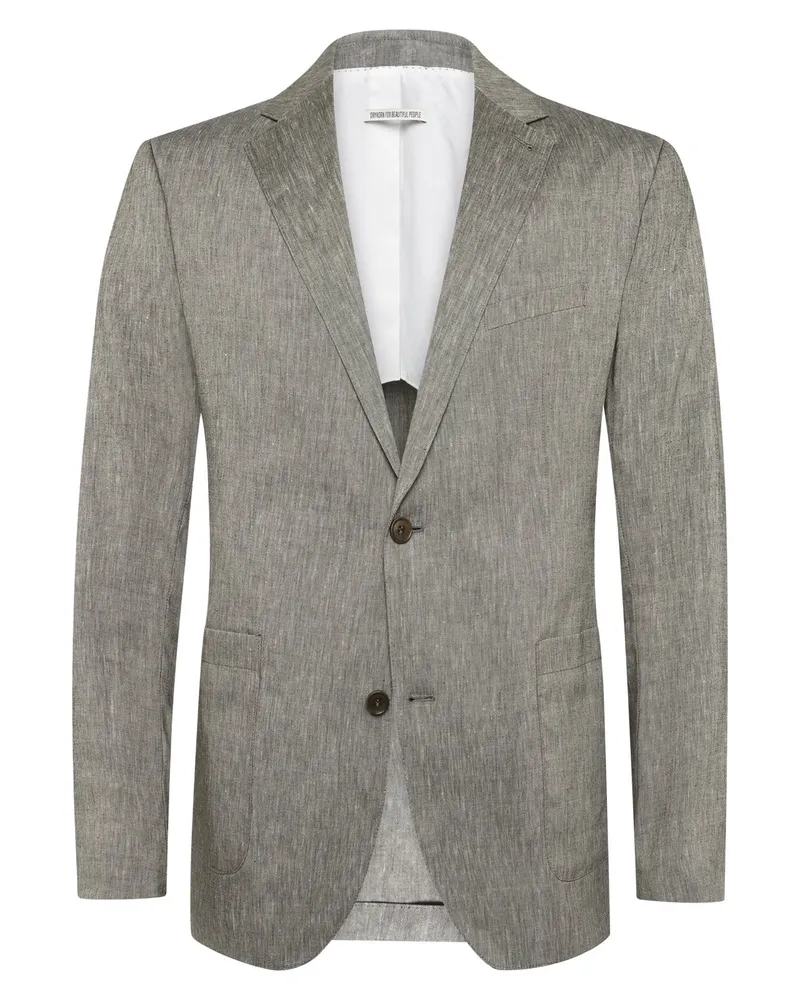 Drykorn Teilgefüttertes Sakko aus einem Leinen-Mix, Slim Fit in Beige