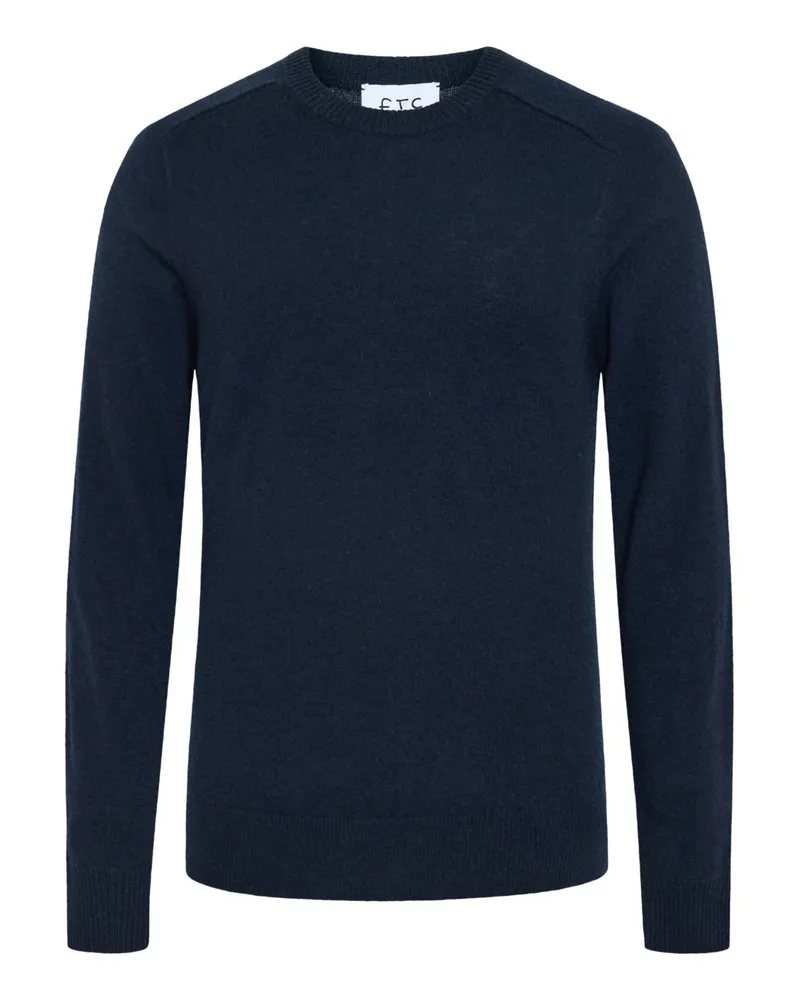 FTC Cashmere Softer Rundhalspullover aus Kaschmir in Marine