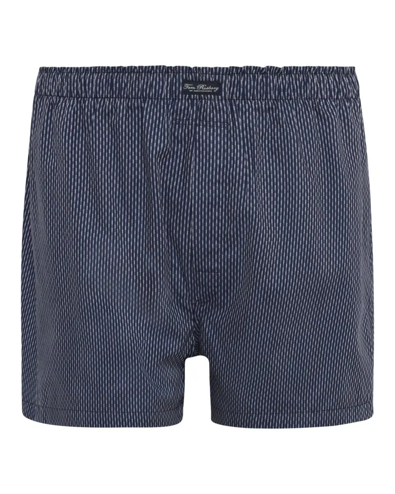 Tom Rusborg Boxershorts aus Baumwolle mit geometrischem Muster in Marine