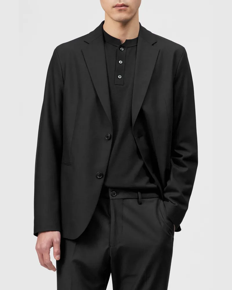 Drykorn Stretch-Anzugsakko Catory aus einem Material-Mix, Slim Fit in Schwarz