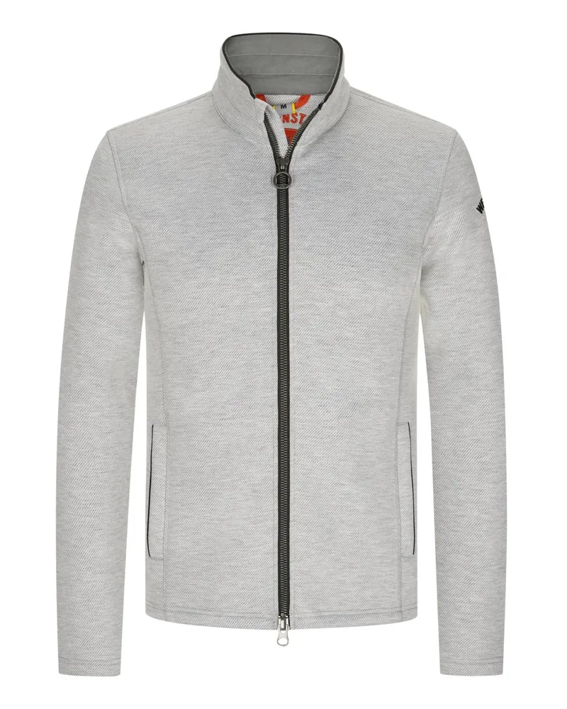 Wellensteyn Gefütterte Sweatjacke Tampa im elastischen Viskose-Mix in Hellgrau