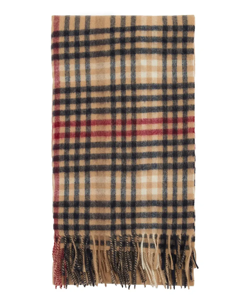 Barbour Damen-Schal aus Lammwolle mit Tartanmuster in Braun