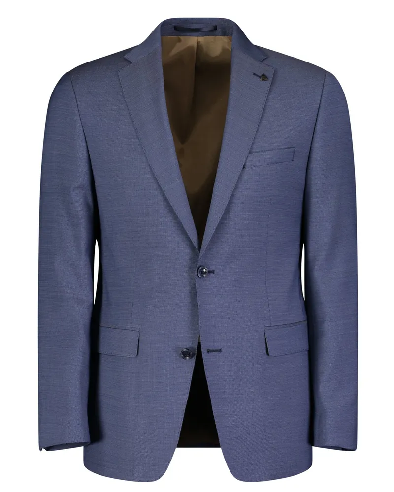 Roy Robson Sakko mit dezenter Struktur und Stretch, Regular Fit in Mittelblau
