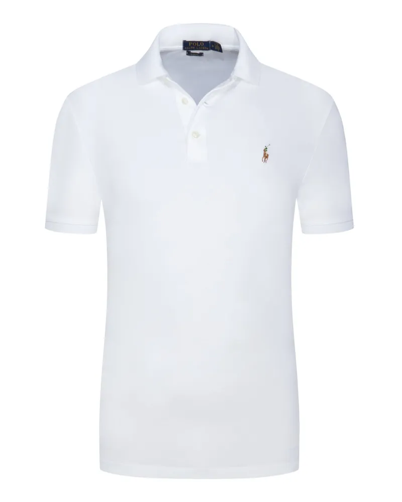 Ralph Lauren Poloshirt Slim Fit in Jersey-Qualität in Weiß
