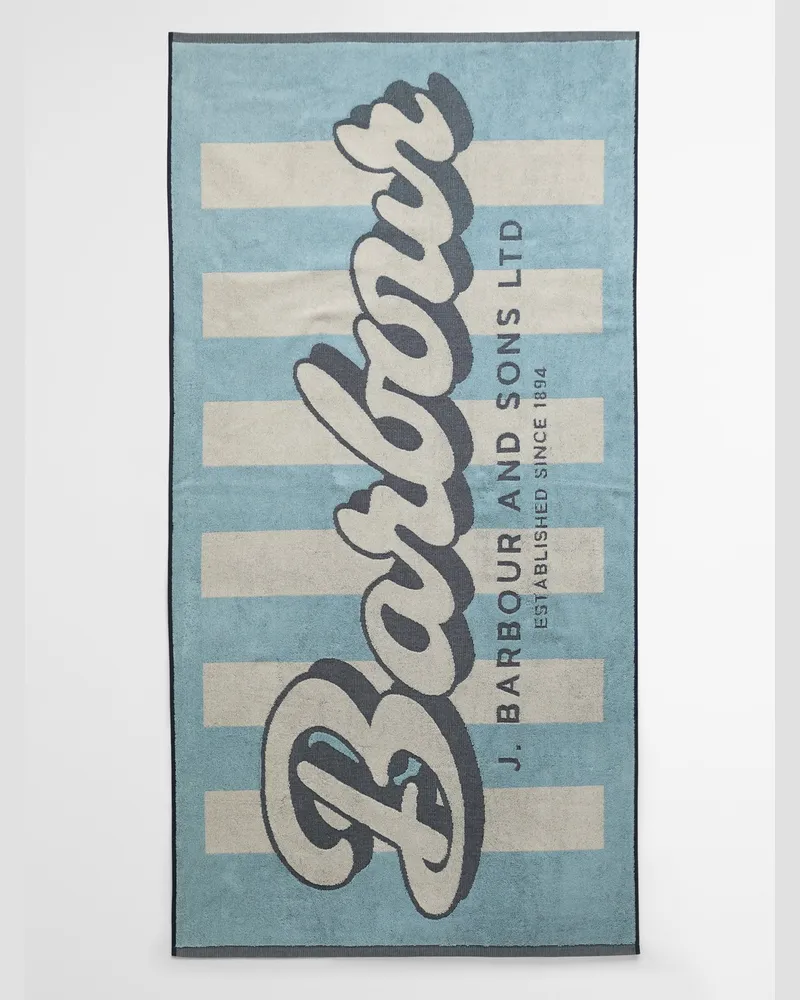 Barbour Handtuch aus Baumwolle mit Archive-Motiven in Blau