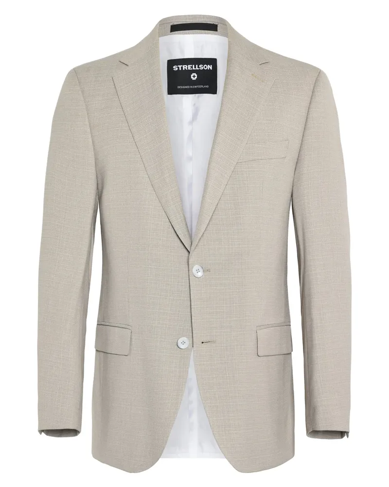 windsor. Gefüttertes Sakko mit dezentem Webmuster, Slim Fit in Sand