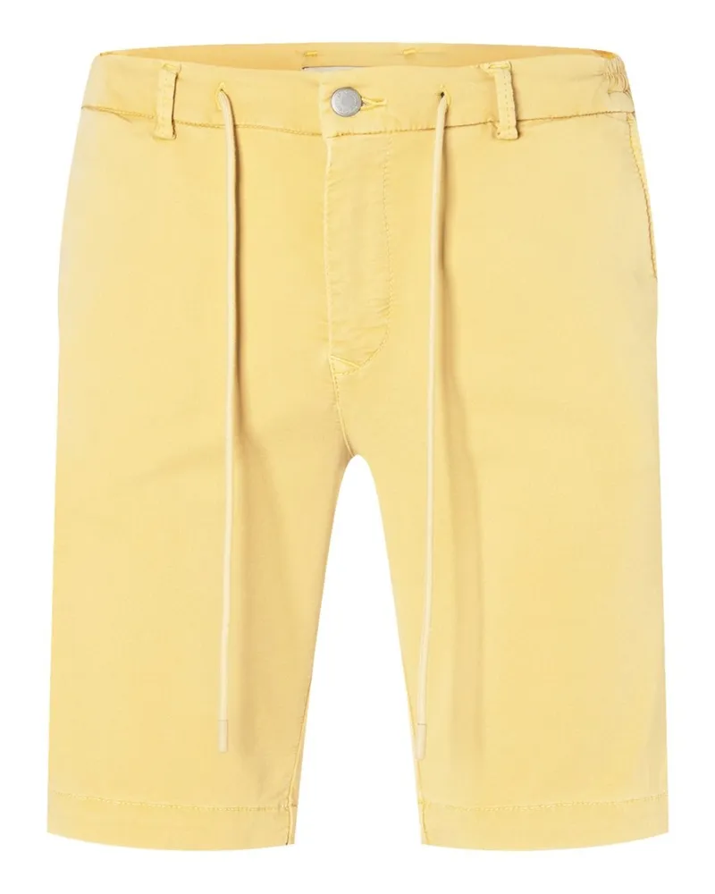 MAC Jeans Stretch-Shorts mit Dehnbund und Tunnelzug in Gelb