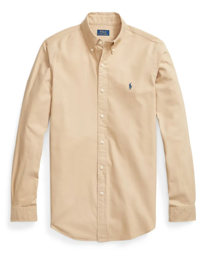 Ralph Lauren Oxford Hemd aus Baumwolle, Custom Fit in Khaki