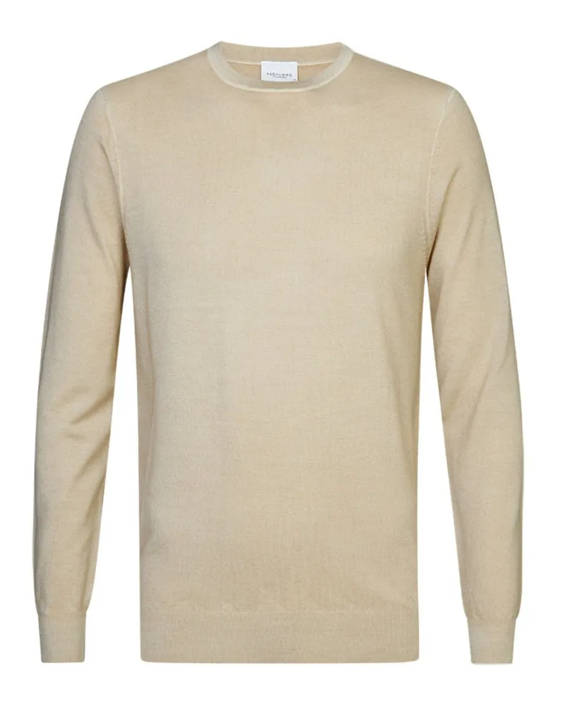 Profuomo Pullover aus leichter Merinowolle Beige