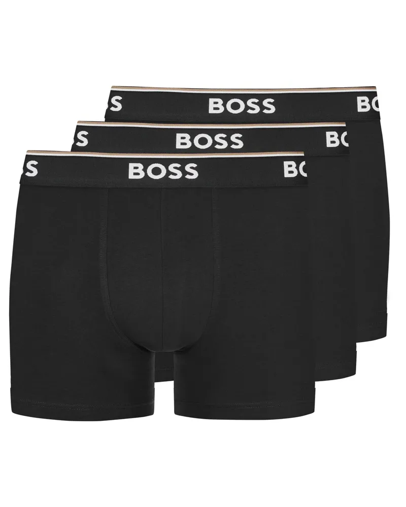 HUGO BOSS 3er-Pack Boxer-Trunks mit Labelbund in Schwarz