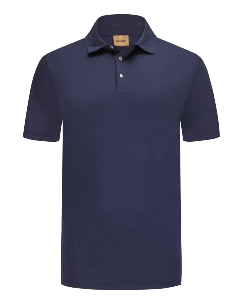 Mos Mosh Glattes Poloshirt in Jersey-Qualität in Marine