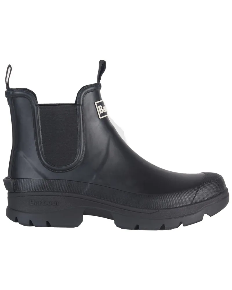 Barbour Gummistiefel Nimbus in Chelsea-Form mit Label-Emblem in Schwarz