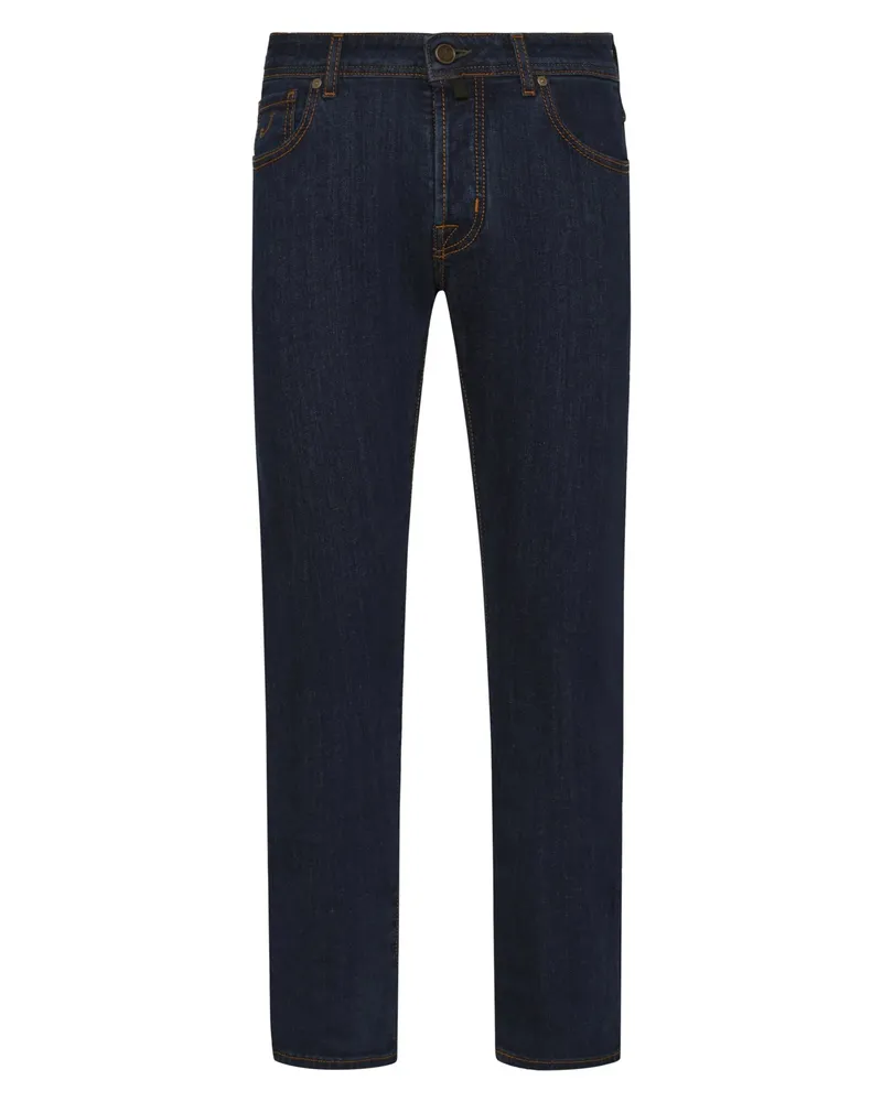 Jacob Cohën Raw Jeans Bard, Regular Slim Fit in Schwarzblau