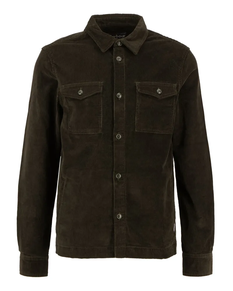 Barbour Overshirt aus weichem Baumwollcord mit zwei Brusttaschen in Oliv