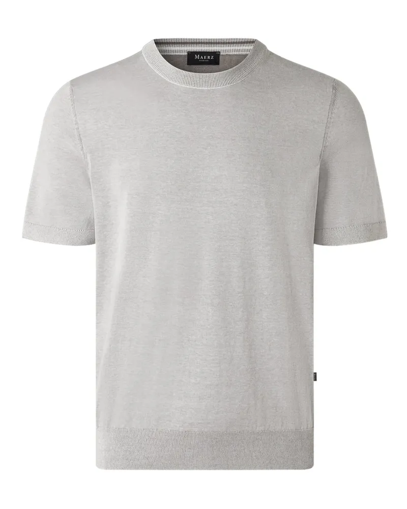 Maerz Softes T-Shirt aus einem atmungsaktiven Baumwollstrick in Beige