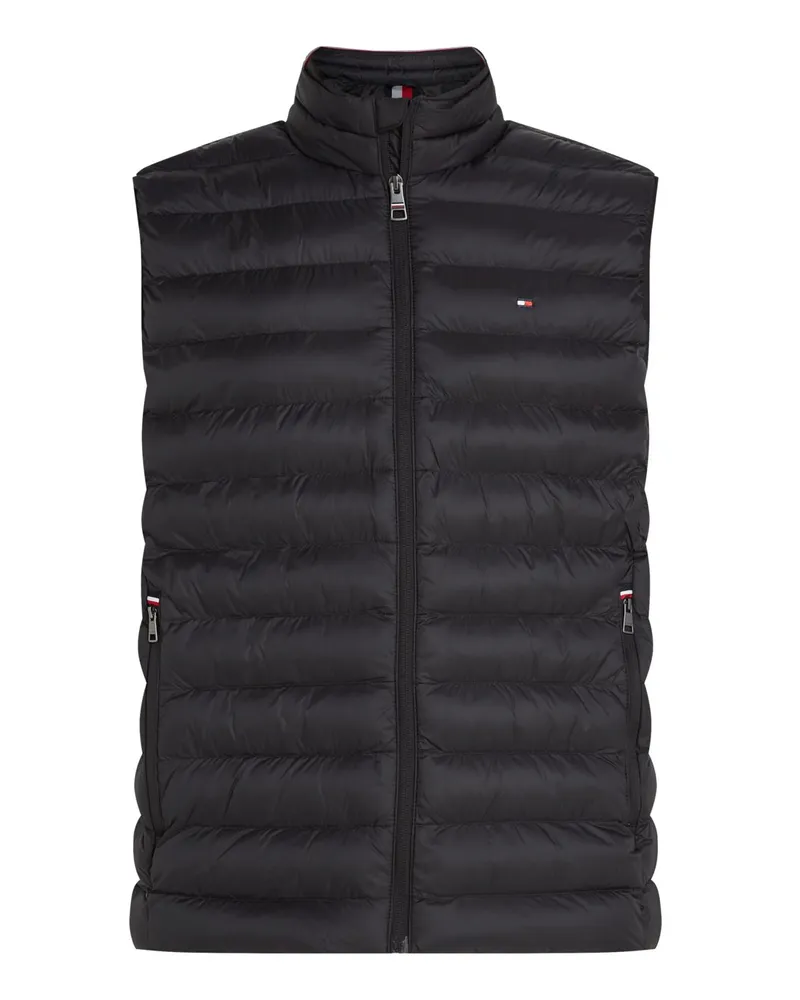 Tommy Hilfiger Steppweste mit Logo-Stickerei in Schwarz