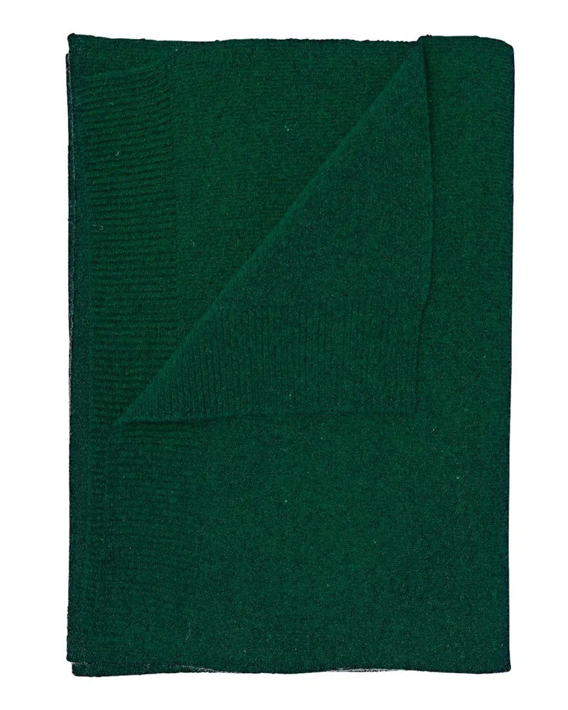 COLORFUL STANDARD Fransenloser Schal aus recycelter Merinowolle in Dunkelgrün