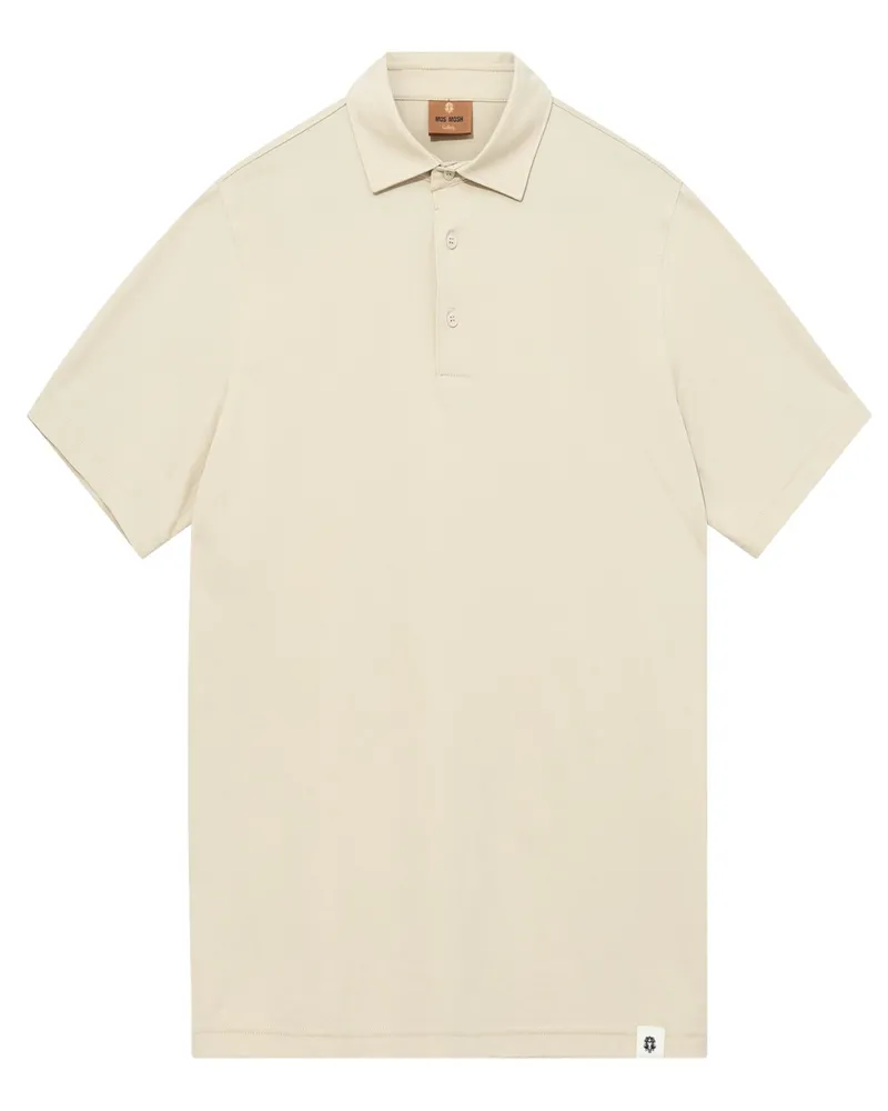 Mos Mosh Glattes Poloshirt in Jersey-Qualität in Beige