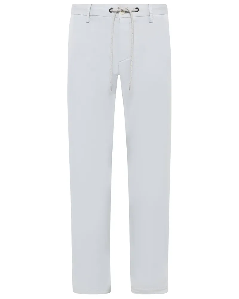 Alberto Superleichte Chino mit Stretch und Tunnelzug, Slim Fit in Hellblau