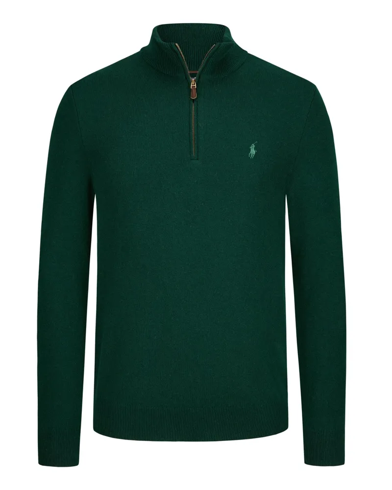 Ralph Lauren Troyer aus Wolle mit kleiner Poloreiter-Stickerei in Grün