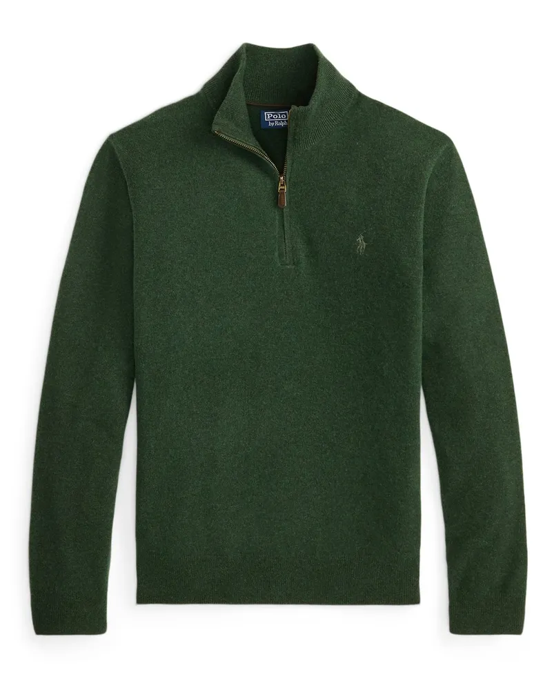 Ralph Lauren Troyer aus Wolle mit kleiner Poloreiter-Stickerei in Grün