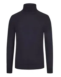 HUGO BOSS Pullover im Schurwoll-Seiden-Mix mit Turtleneck Marine