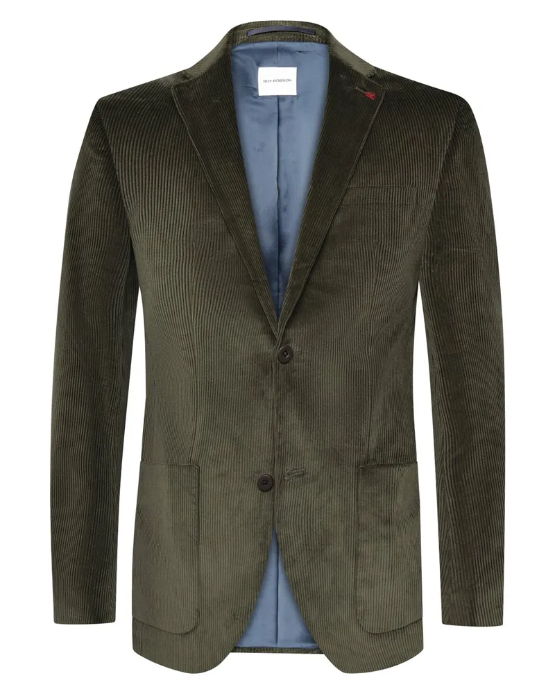 Roy Robson Anzugsakko aus Cord mit Reverskragen und Stretch, Slim Fit in Oliv