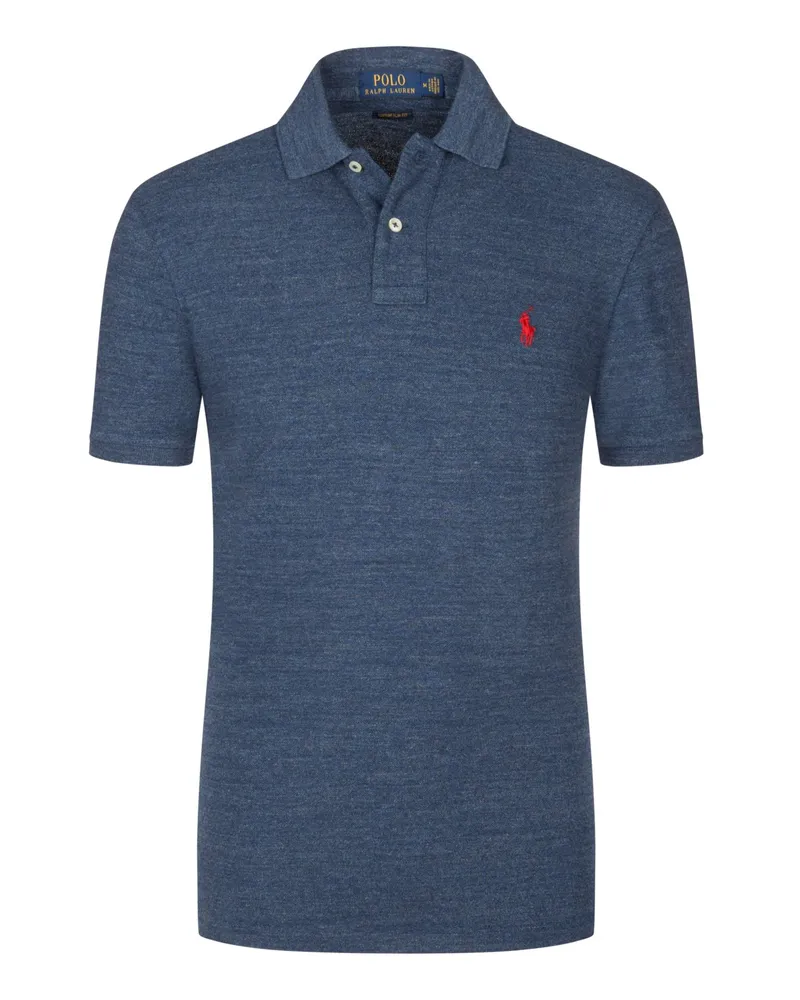 Ralph Lauren Poloshirt Custom Slim Fit in Mesh-Qualität in Mittelblau