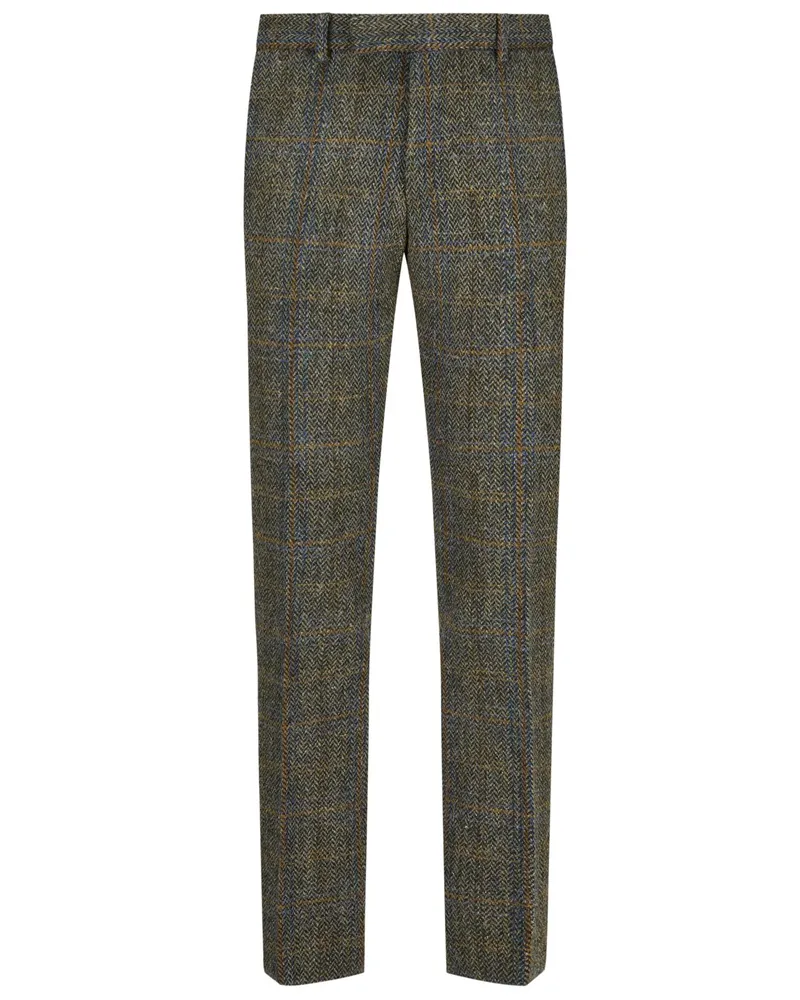 Wellington of Bilmore Harris Tweed-Hose Mr. Miller, Regular Fit in Grün