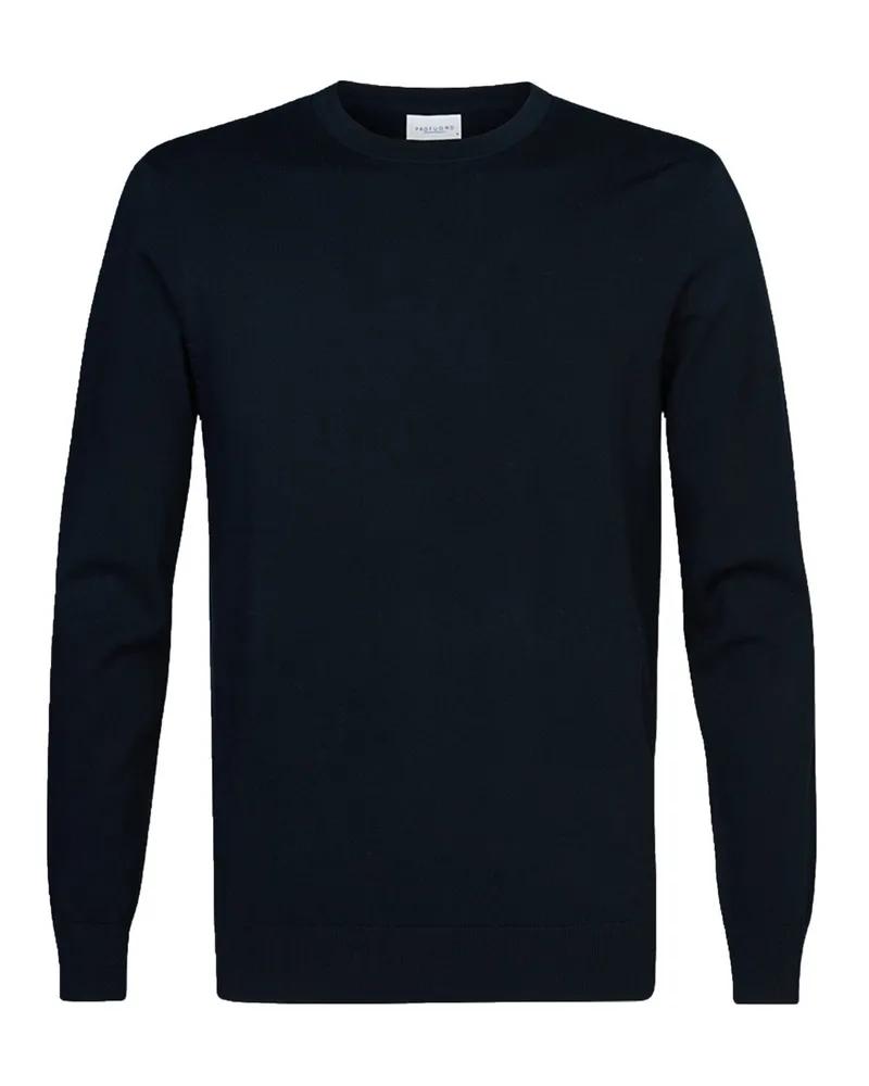 Profuomo Leichter Pullover aus TENCEL™ Lyocell und Seide in Marine