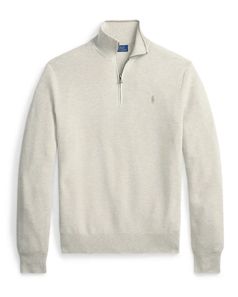 Ralph Lauren Strick-Troyer aus Baumwolle mit feiner Struktur und Logo-Stickerei in Beige