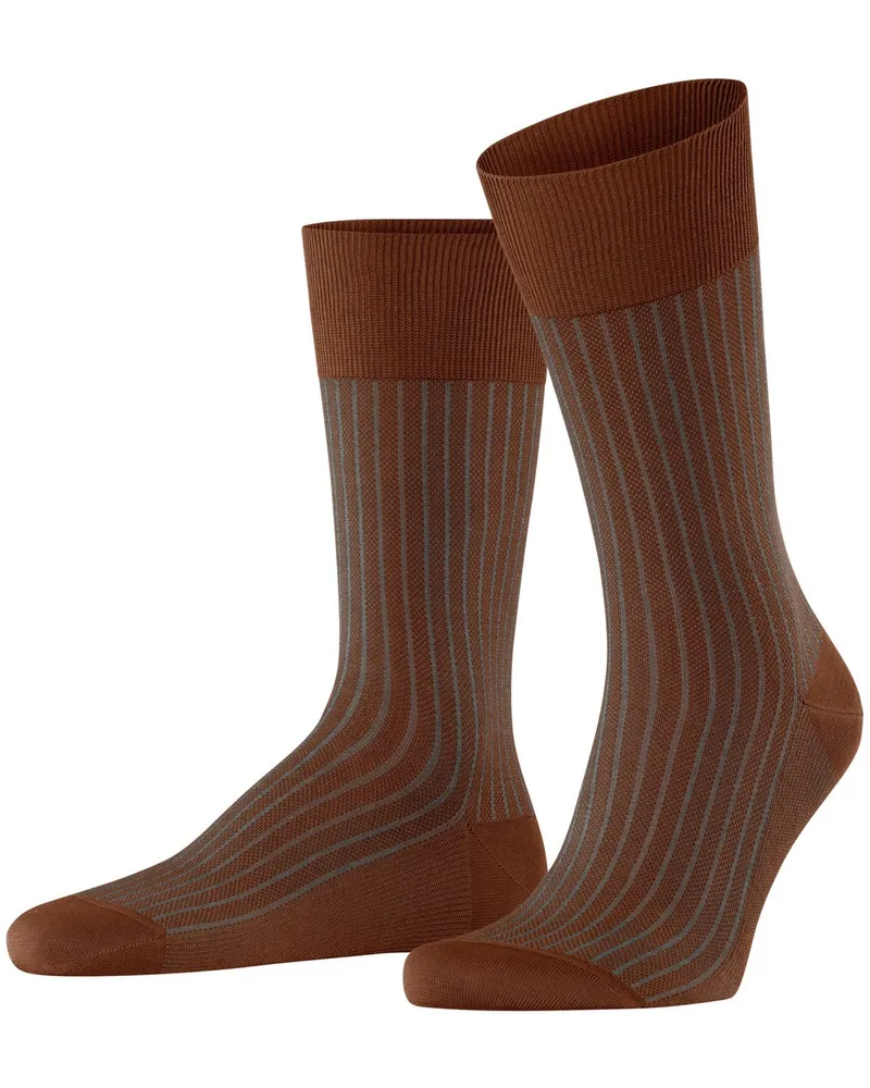 Falke Socken Oxford mit Streifen in Bicolor-Optik in Braun