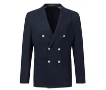 Ungefüttertes Zweireiher Sakko aus einem Woll-Mix, Shaped Fit in