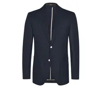 Ungefüttertes Zweireiher Sakko aus einem Woll-Mix, Shaped Fit in