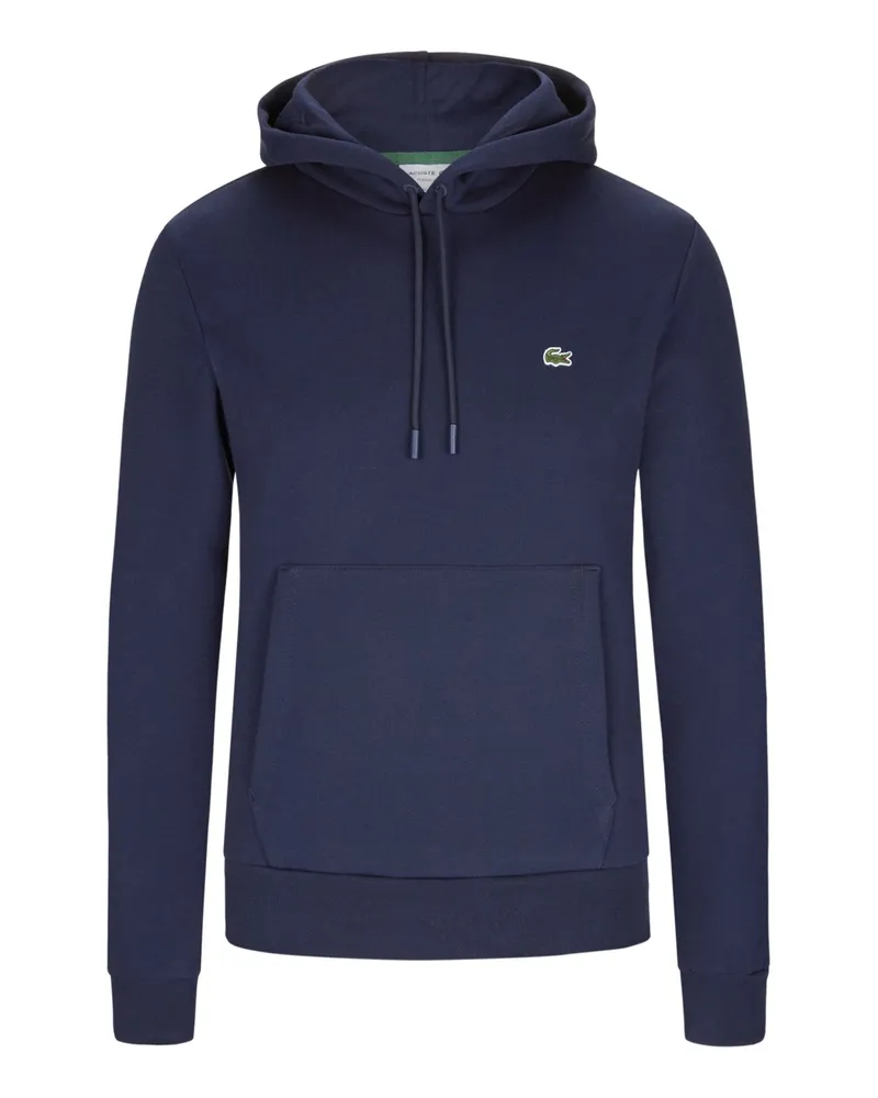 Lacoste Hoodie aus einem Baumwoll-Mix mit Logo-Stickerei, Classic Fit in Marine