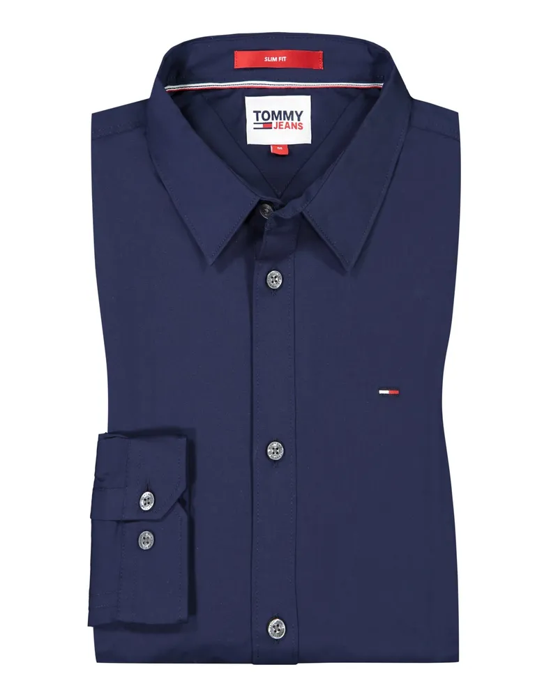 Tommy Hilfiger Hemd mit Stretchanteil, Slim Fit Schwarz