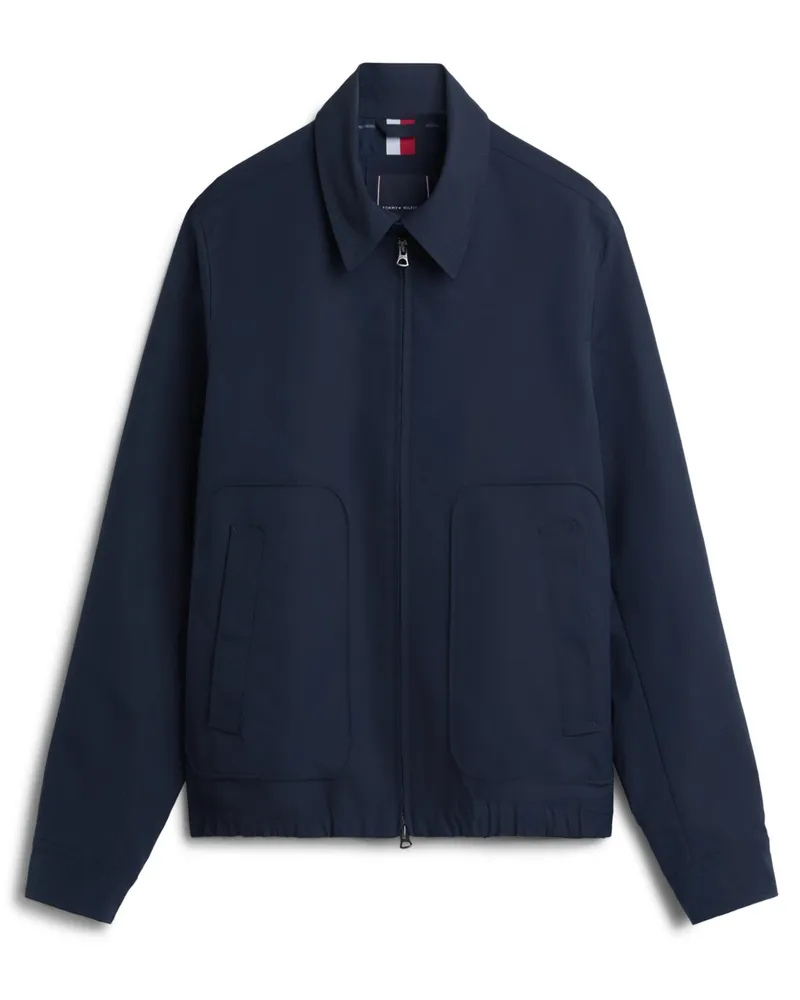 Tommy Hilfiger Stretch-Blouson mit Tartanfutter und Logo-Aufnäher in Marine