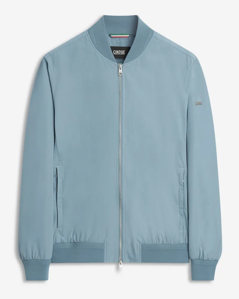 cinque Wasserabweisender Blouson mit Label-Aufnäher am Ärmel, Regular Fit in Hellblau