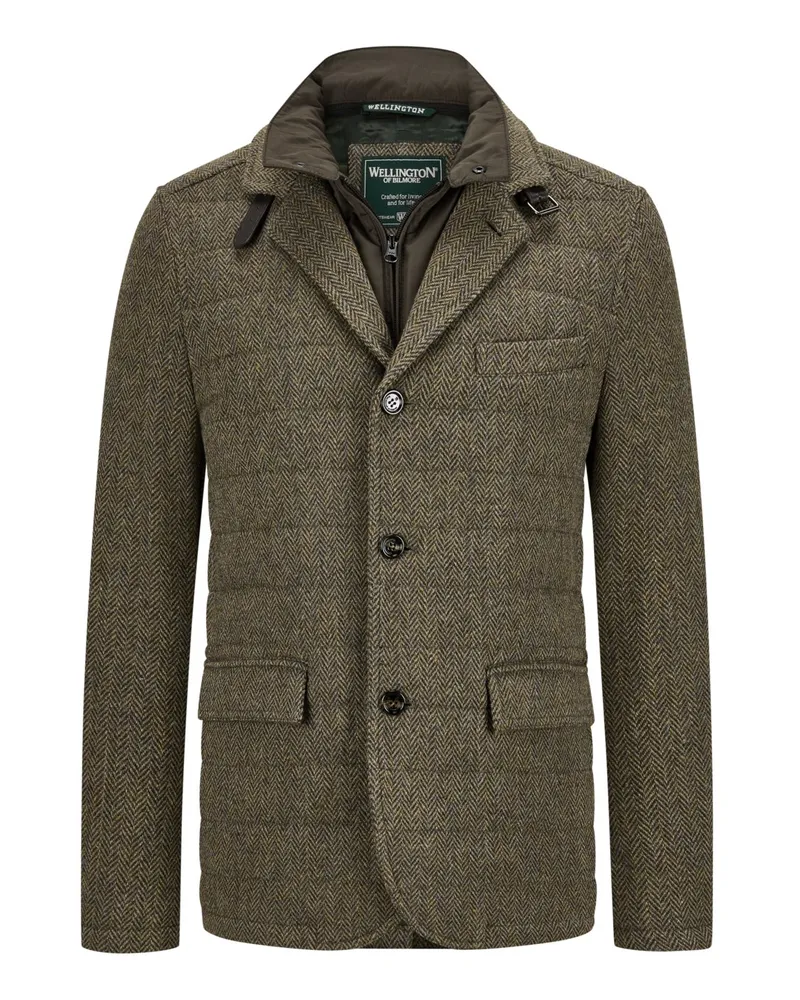 Wellington of Bilmore Gesteppte Tweedjacke Austria mit heraustrennbarem Westeneinsatz in Grün