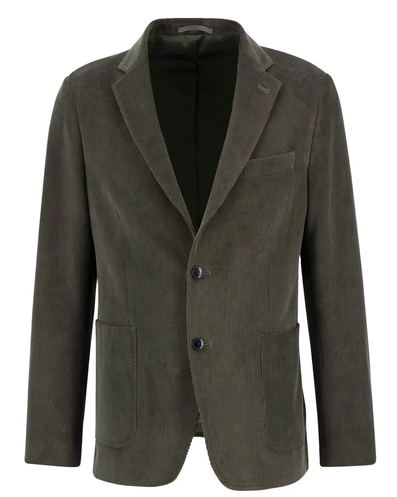 Barbour Sakko aus Baumwollcord mit Stretch, Tailored Fit in Oliv