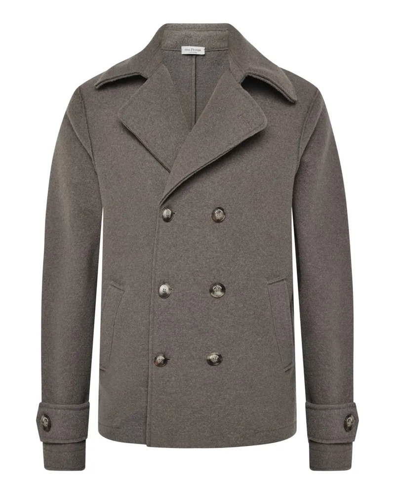 Phil Petter Edle Cabanjacke aus gewalkter Outdoor-Merinowolle, Regular in Braun
