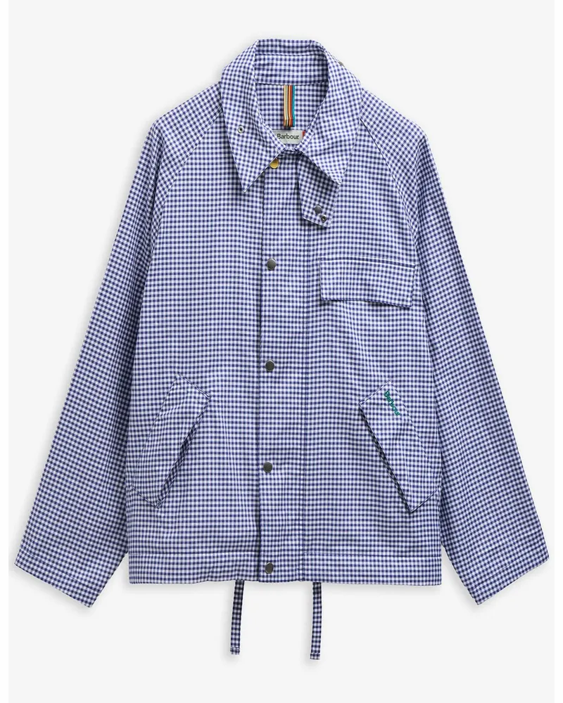 Barbour Paul Smith loves Barbour Overshirt mit Kleinkaromuster in Marine