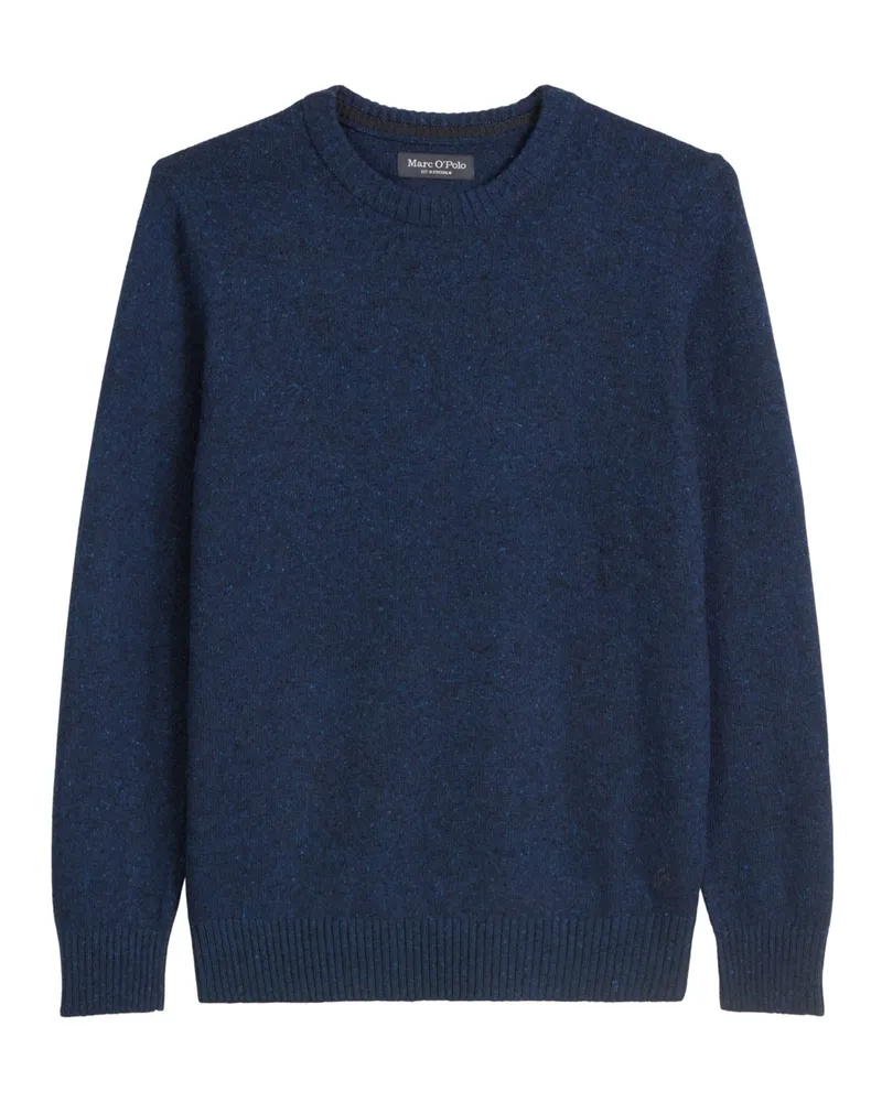 Marc O'Polo Softer Rundhalspullover aus einem Wollmix in Marine